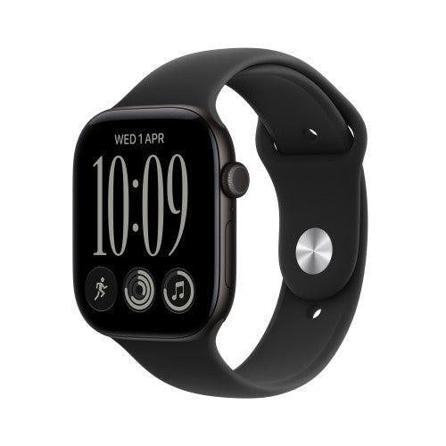 Apple Watch Series 12 GPS 42mm Black Aluminium Case with Black Sport Band - S/M
