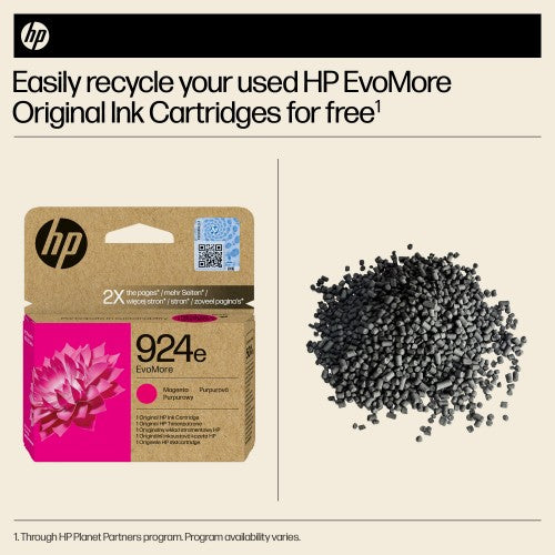 HP 4K0U8NE/924E Ink cartridge magenta EvoMore, 800 pages ISO/IEC 19752 10ml for HP OJ Pro 8120/e