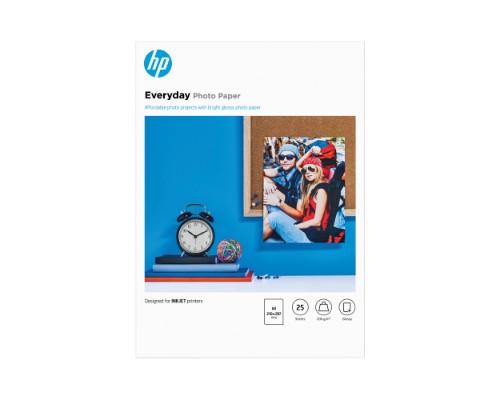HP Everyday Photo Paper, Glossy, 200 g/m2, A4 (210 x 297 mm), 25 sheets