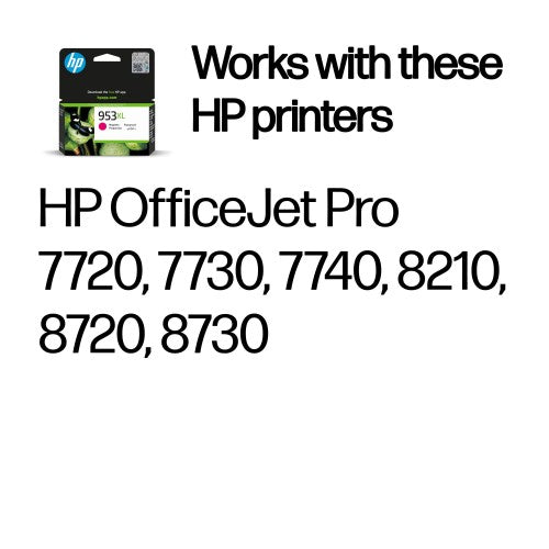 HP F6U17AE/953XL Ink cartridge magenta high-capacity, 1.45K pages 18.5ml for HP OfficeJet Pro 7700/8210/8710