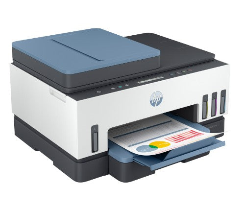 HP Smart Tank 7308 Wireless All-in-One Color Printer, Up to 2 Years of ink included; Two-sided printing; Copier, Scanner