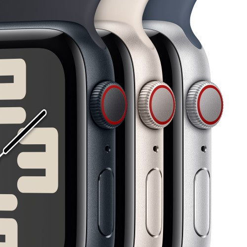 Apple Watch SE GPS + Cellular 44mm Midnight Aluminium Case w/ Midnight Sport Band - S/M