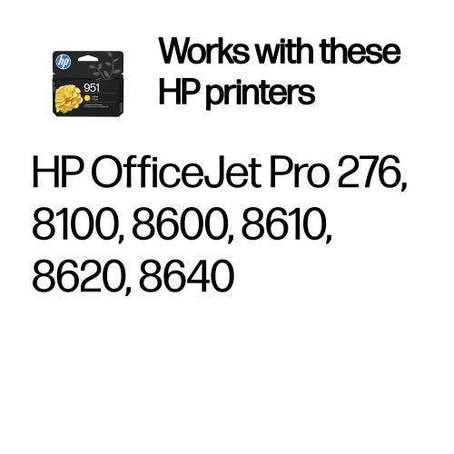 HP CN052AE/951 Ink cartridge yellow, 700 pages ISO/IEC 24711 8ml for HP OfficeJet Pro 8100/8610/8620