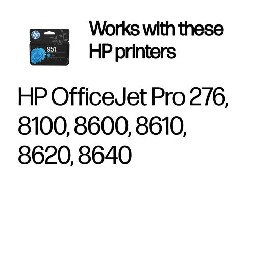HP CN050AE/951 Ink cartridge cyan, 700 pages ISO/IEC 24711 8,5ml for HP OfficeJet Pro 8100/8610/8620