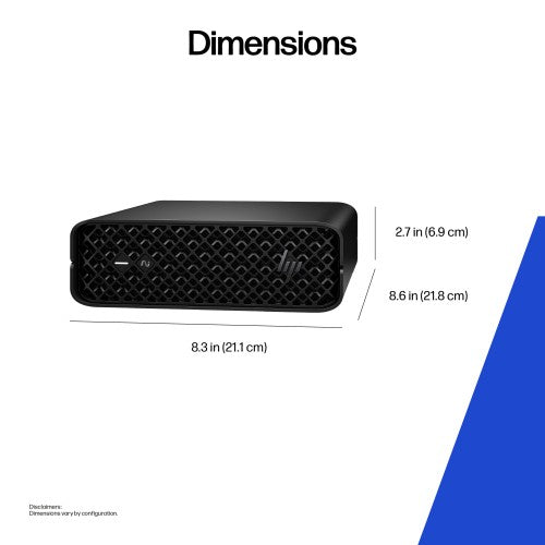 HP Z2 Mini G1i Intel Core Ultra 7 265 32 GB DDR5-SDRAM 1 TB SSD NVIDIA RTX A1000 Windows 11 Pro Mini PC Workstation AI Workstation, AI PC Black