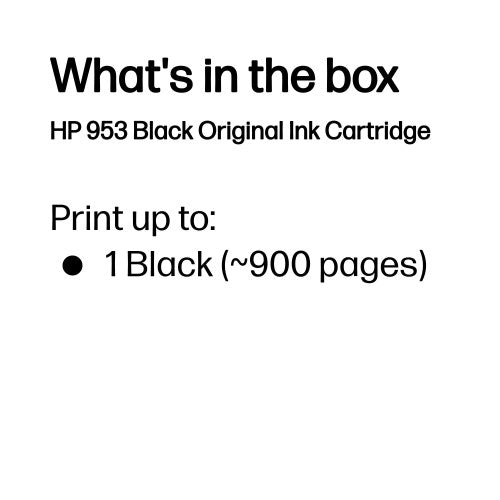 HP L0S58AE/953 Ink cartridge black, 900 pages 20ml for HP OfficeJet Pro 7700/8210/8710