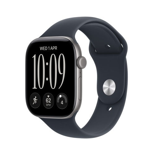 Apple Watch Series 12 GPS 46mm Space Grey Aluminium Case with Navy Blue Sport Band - S/M