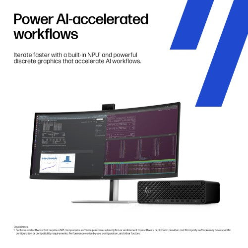 HP Z2 SFF G1i Wolf Pro Security Edition Intel Core Ultra 7 265 32 GB DDR5-SDRAM 1 TB SSD NVIDIA RTX Pro 2000 Blackwell Windows 11 Pro Workstation AI Workstation, AI PC Black