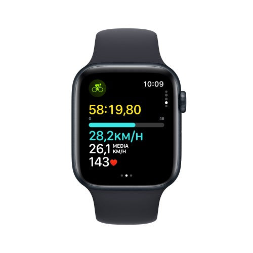 Apple Watch SE GPS + Cellular 44mm Midnight Aluminium Case w/ Midnight Sport Band - S/M