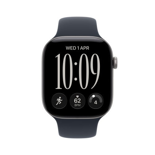 Apple Watch Series 12 GPS + Cellular 46mm Space Grey Aluminium Case with Navy Blue Sport Band - S/M