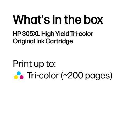 HP 3YM63AE/305XL Printhead cartridge color high-capacity, 200 pages for HP DeskJet 2710/e/Envy 6020/Envy 6020 e