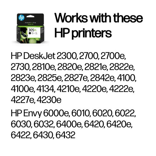HP 3YM62AE/305XL Printhead cartridge black high-capacity, 240 pages for HP DeskJet 2710/e/Envy 6020/Envy 6020 e