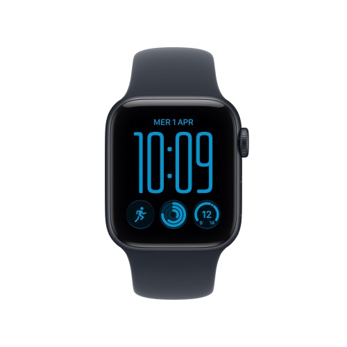 Apple Watch SE (3nd generation) SE 3 GPS 40mm Midnight Aluminium Case with Navy Blue Sport Band - M/L