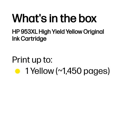 HP F6U18AE/953XL Ink cartridge yellow high-capacity, 1.45K pages 18ml for HP OfficeJet Pro 7700/8210/8710